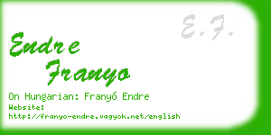 endre franyo business card